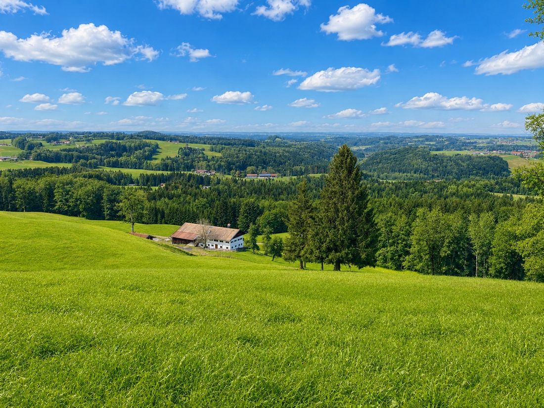 Ausblick vom Vogelherd Richtung Mangfalltal