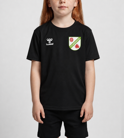 TV Miesbach Basics Funktionsshirt in schwarz von vorne mit Logo