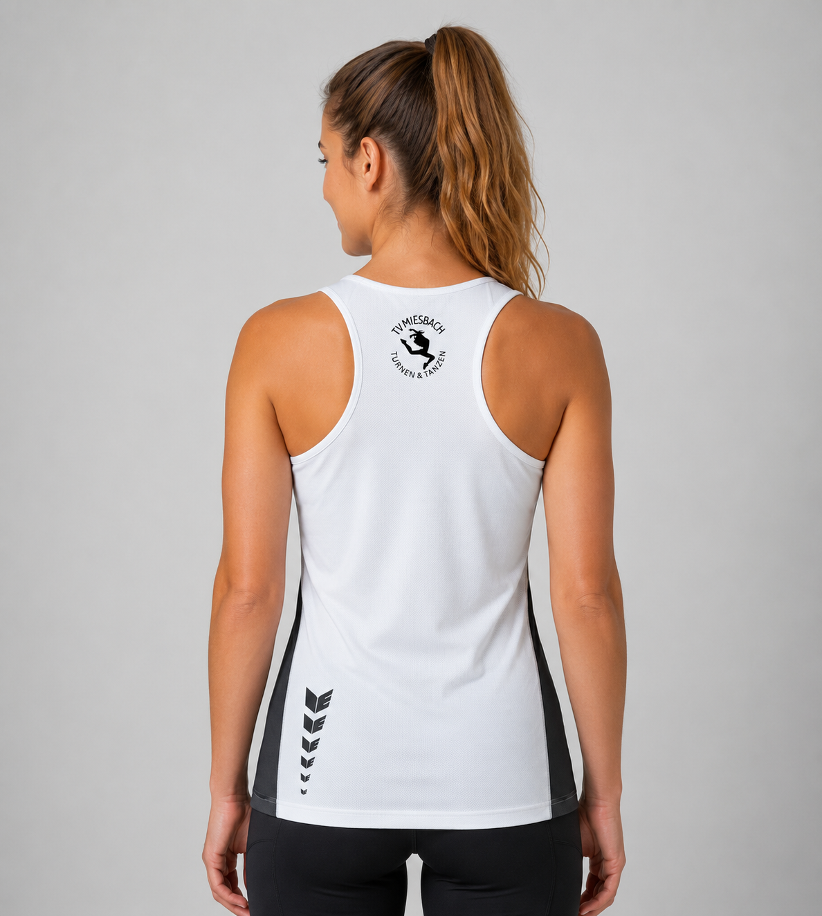 TV Miesbach Tanktop mit Druck hinten auf einem Erima Shirt in weiß für Frauen
