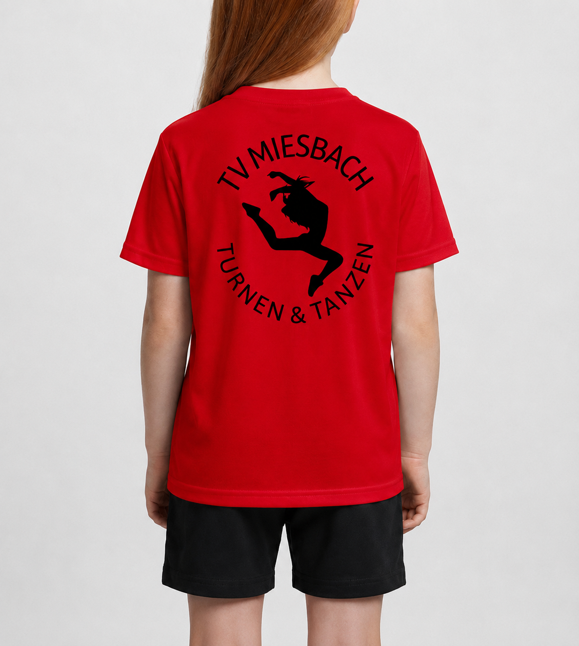 rotes TV Miesbach Tshirt hinten mit Logo