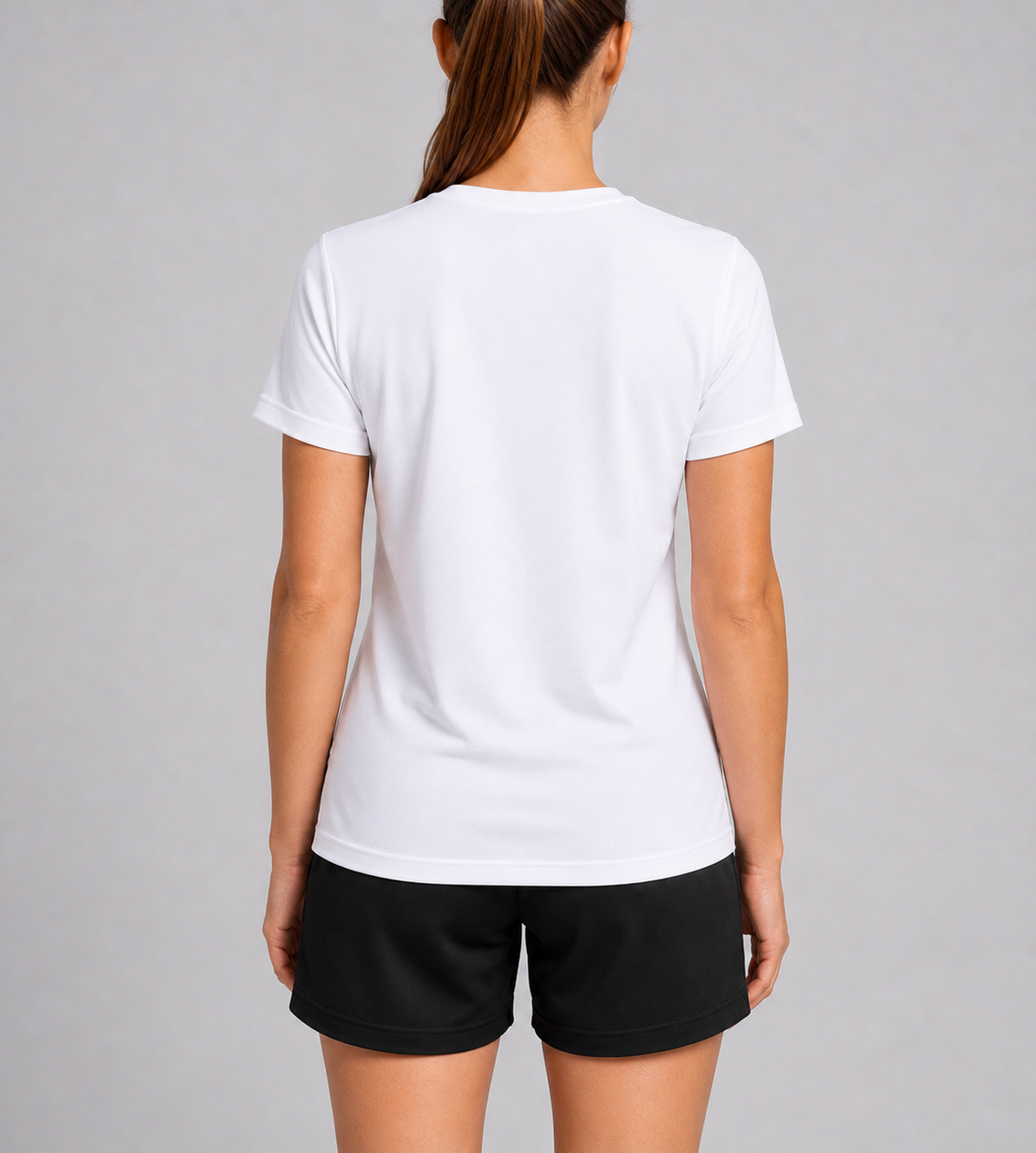 Erima Baumwoll Shirt ohne TV Miesbach Logo für Damen von hinten in weiss