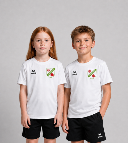 TV Miesbach Vereinsshirt in weiss von Erima mit Logodruck vorne für Kinder - Unisex