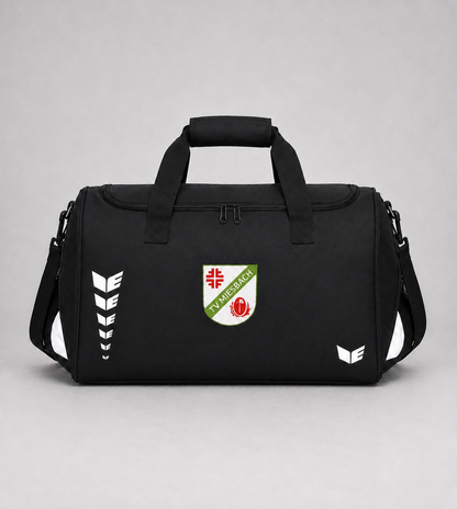 schwarze Sporttasche von Erima mit TV Miesbach Logo