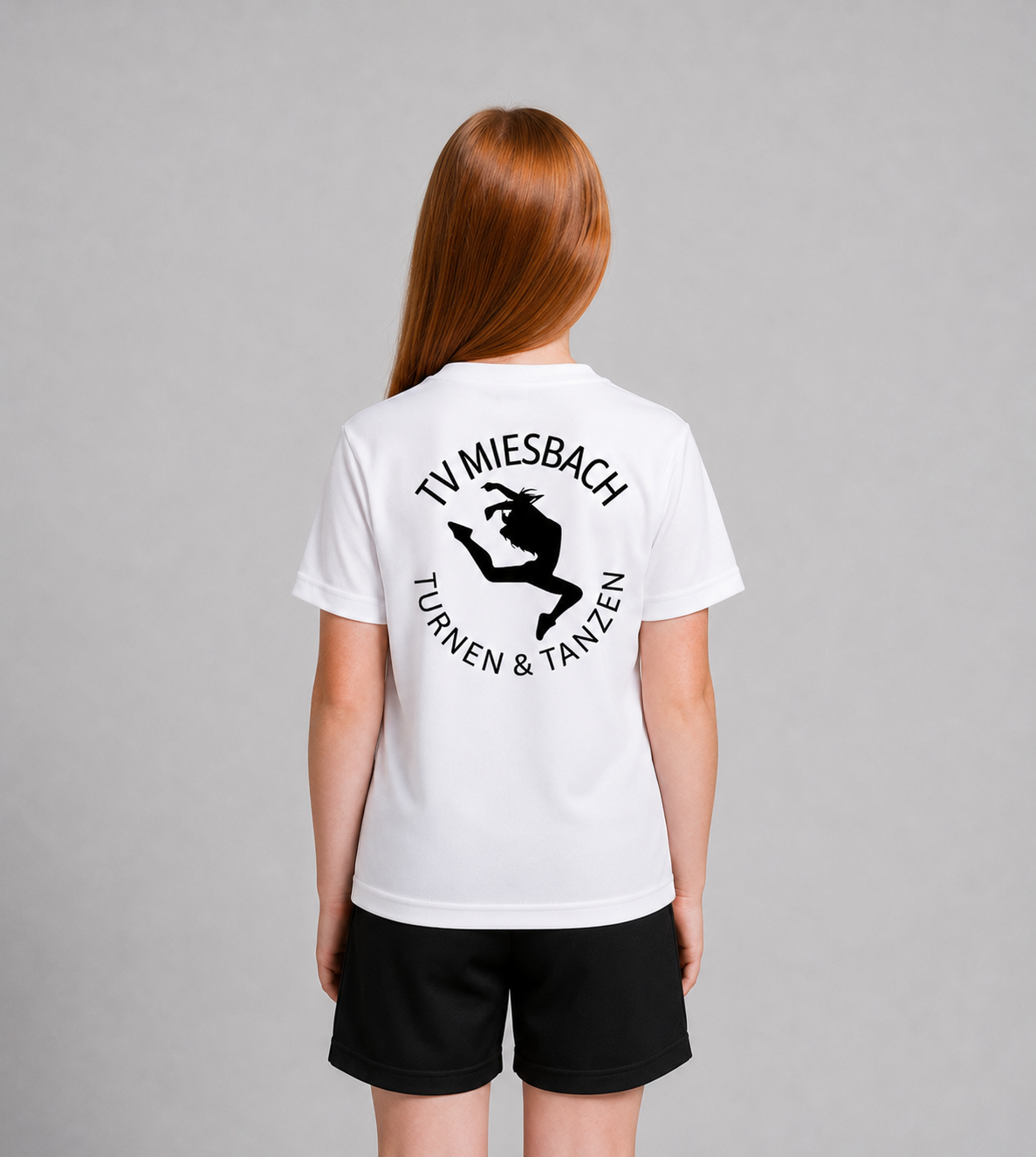 TV Miesbach einfaches Shirt von ID mit Logodruck hinten für Kinder in weiss