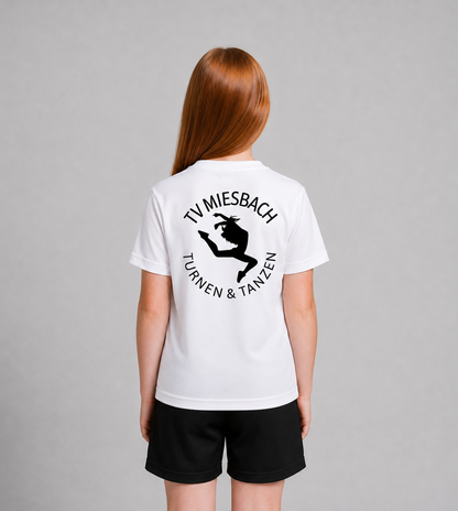 TV Miesbach einfaches Shirt von ID mit Logodruck hinten für Kinder in weiss
