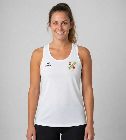TV Miesbach Tanktop mit Druck vorne auf einem Erima Shirt in weiß für Frauen