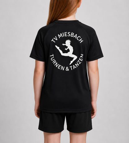 Erima Funktionsshirt für Kinder vom TV Miesbach Rückansicht schwarz
