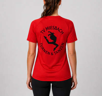 Funktionsshirt für Damen von Erima TV Miesbach hinten rot