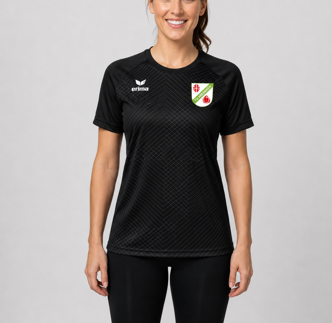Funktionsshirt für Damen von Erima TV Miesbach vorne schwarz