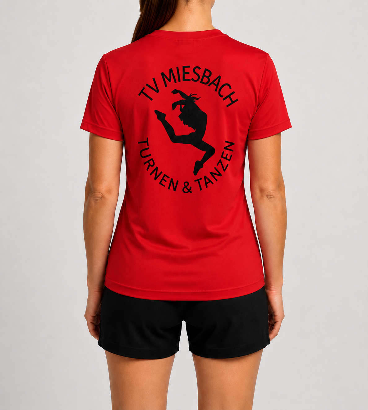 TV Miesbach Shirt rot hinten mit Logo
