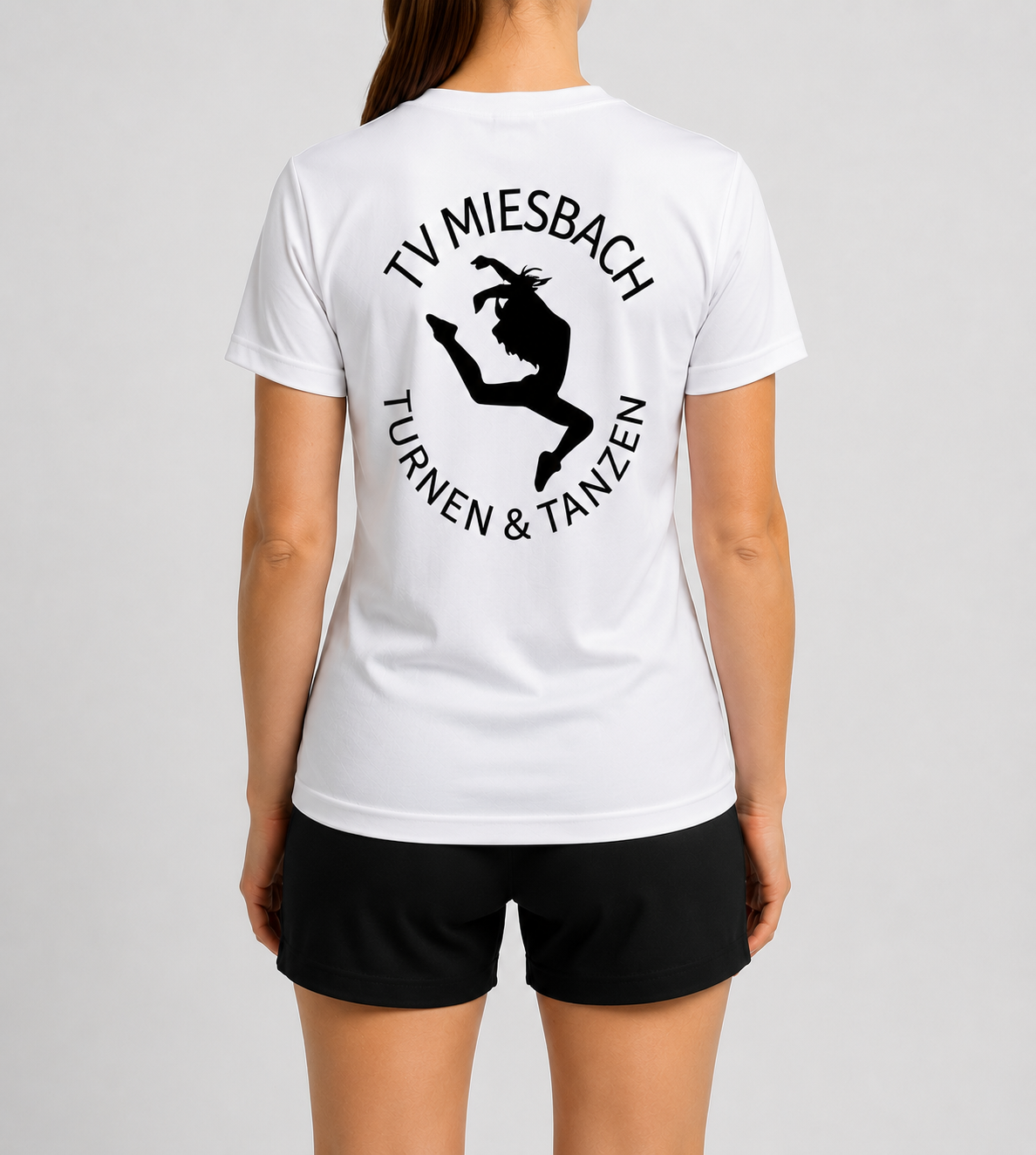 TV Miesbach Turnen & Tanzen Shirt von hinten in weiss