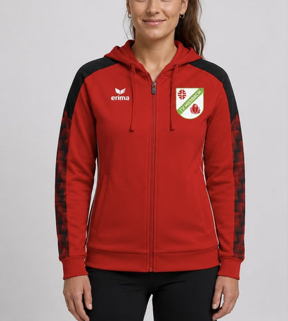 TV Miesbach Vereins und Trainingsjacke in Rot mit Logo gedruckt von vorne