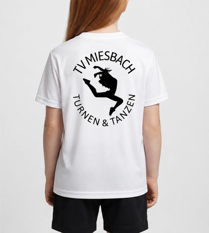 weißes TV Miesbach Tshirt hinten mit Logo