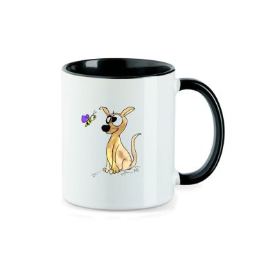 Hund mit Biene Handzeichnung